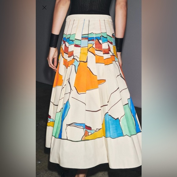 Zara printed midi skirt - Picture 6 of 7